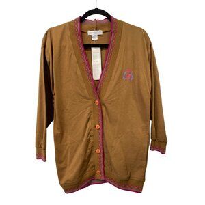 Vintage 90s Vanderbilt Button Front Cardigan Size Small 3/4 Sleeve Deadstock NEW